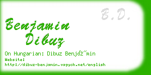 benjamin dibuz business card